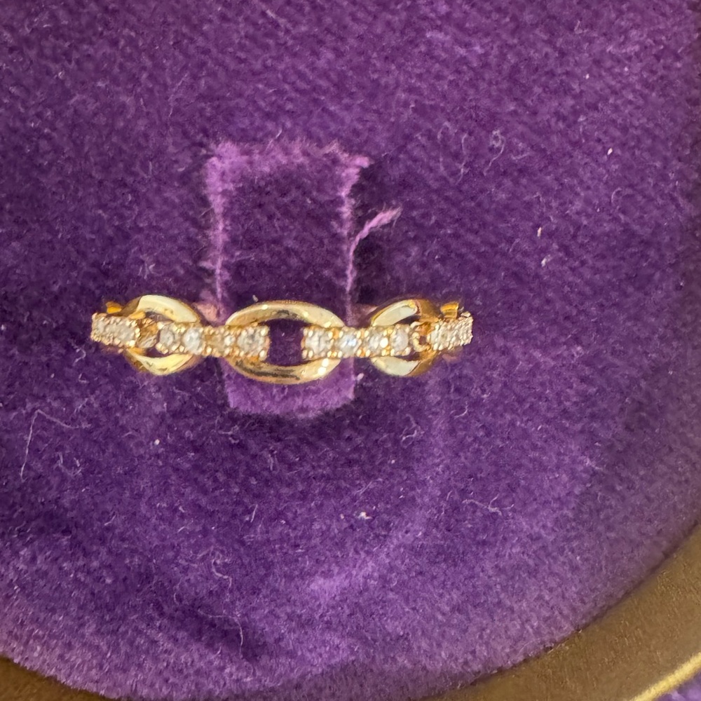 Ron Hami curb link diamond ring size 7